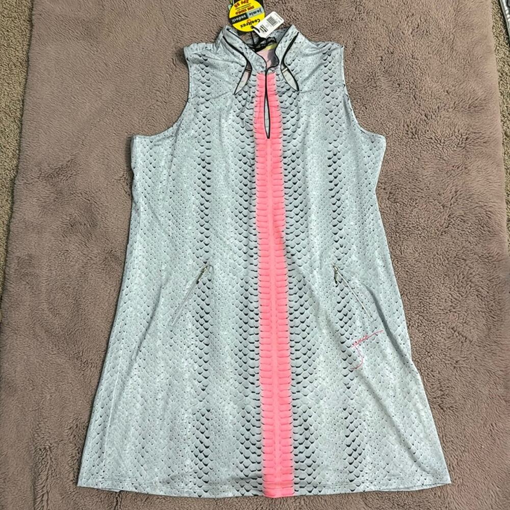 Jamie Sadock L34310 Animal Print Habu Sports Dress with Shorts Size XL